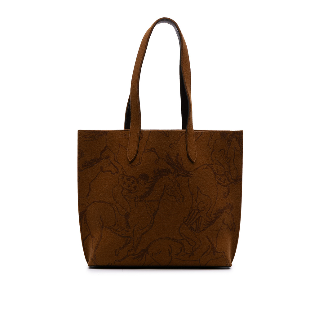 Pre-Loved Hermes Printed Felt Carrimi Tote MM